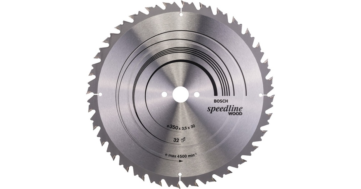 Bosch Kreissägeblatt Speedline Wood, Ø 350mm, 32Z(Bohrung 30mm, für Tischkreissägen)