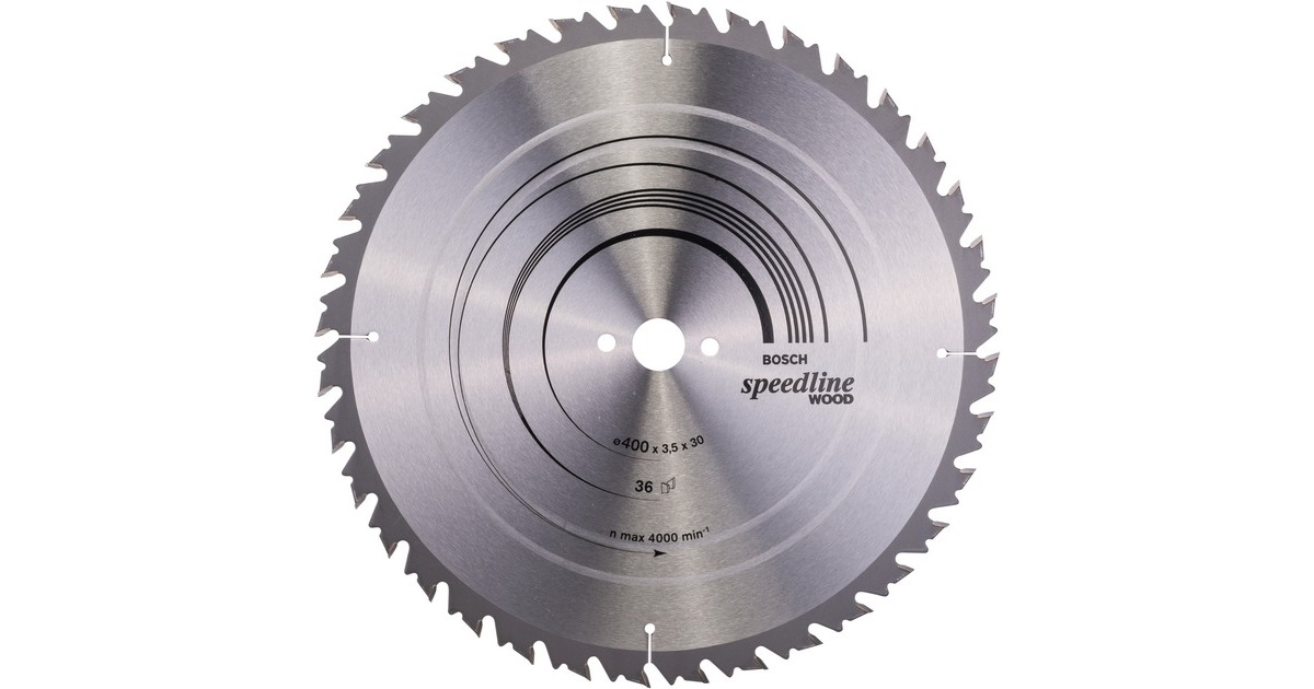 Bosch Kreissägeblatt Speedline Wood, Ø 400mm, 36Z(Bohrung 30mm, für Tischkreissägen)