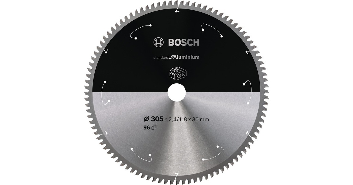 Bosch Kreissägeblatt Standard for Aluminium, Ø 305mm, 96Z(Bohrung 30mm, für Akku-Kappsägen)