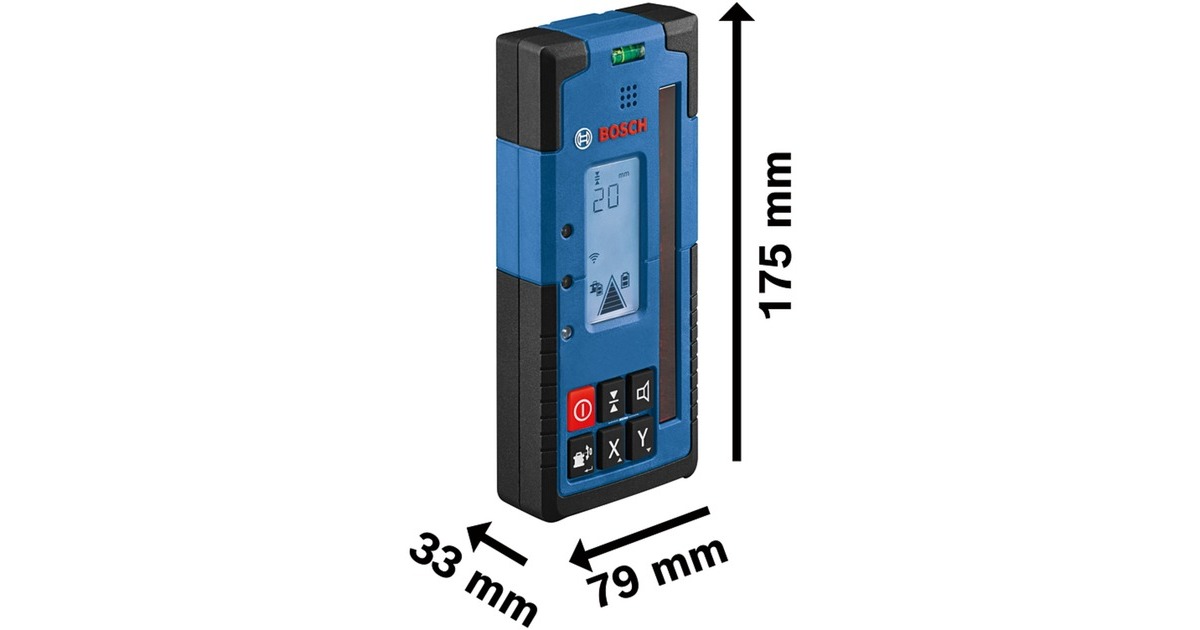 Bosch Laser-Empfänger LR 60 Professional + Halterung(blau/schwarz)