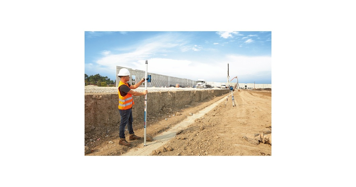 Bosch Laser-Empfänger LR 60 Professional + Halterung(blau/schwarz)