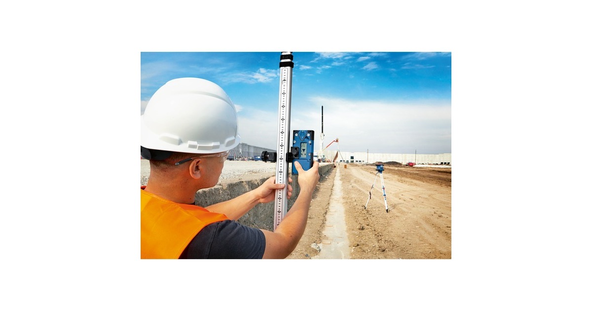 Bosch Laser-Empfänger LR 60 Professional + Halterung(blau/schwarz)
