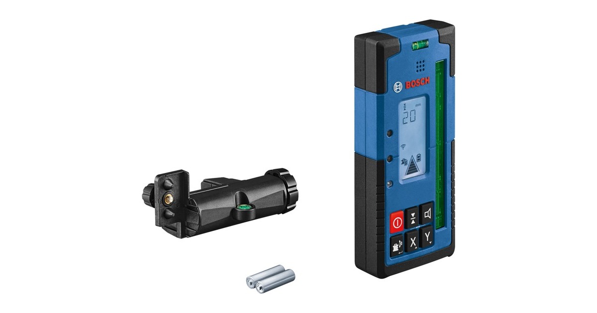 Bosch Laser-Empfänger LR 65 G Professional, mit Halterung(blau/schwarz, für Rotationslaser GRL 650 CHVG)