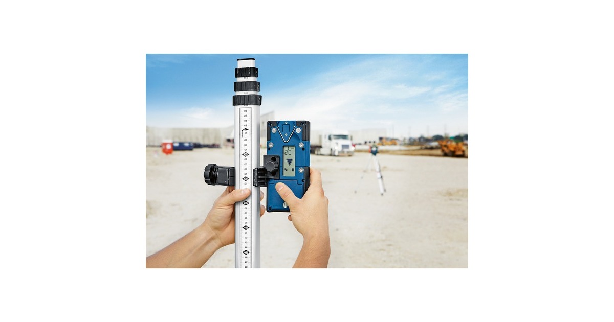 Bosch Laser-Empfänger LR 65 G Professional, mit Halterung(blau/schwarz, für Rotationslaser GRL 650 CHVG)