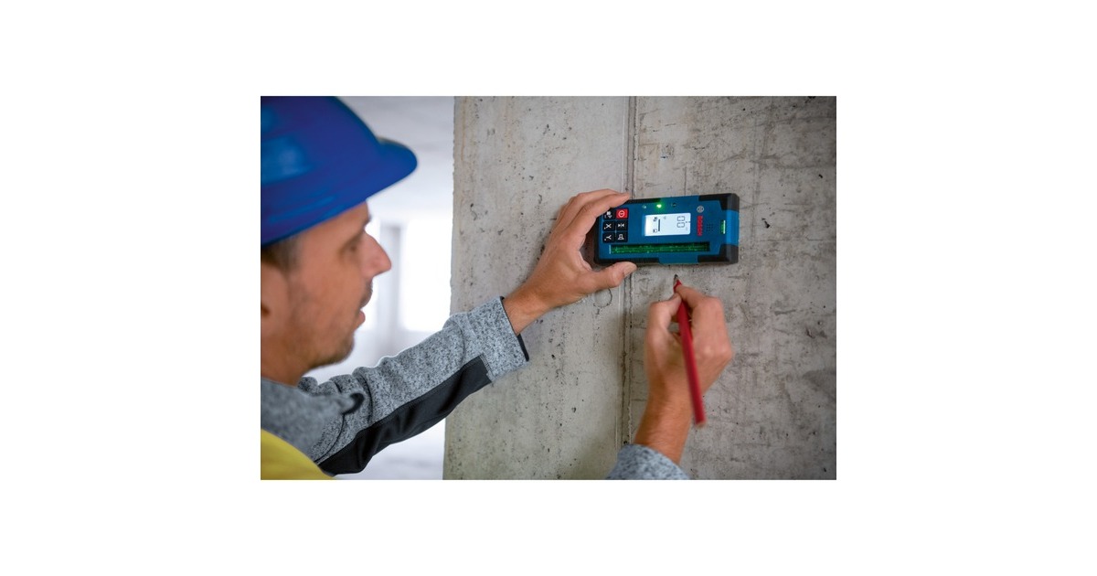 Bosch Laser-Empfänger LR 65 G Professional, mit Halterung(blau/schwarz, für Rotationslaser GRL 650 CHVG)