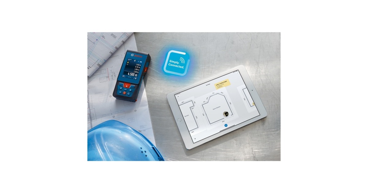 Bosch Laser-Entfernungsmesser GLM 100-25 C Professional(blau/schwarz, Reichweite 100m, rote Laserlinie)