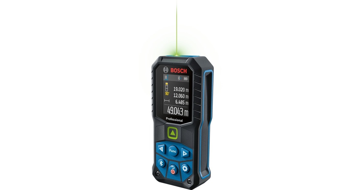 Bosch Laser-Entfernungsmesser GLM 50-27 CG Professional(blau/schwarz, Li-Ion-Akku 3,7V 1Ah, Reichweite 50m, grüne Laserlinie)