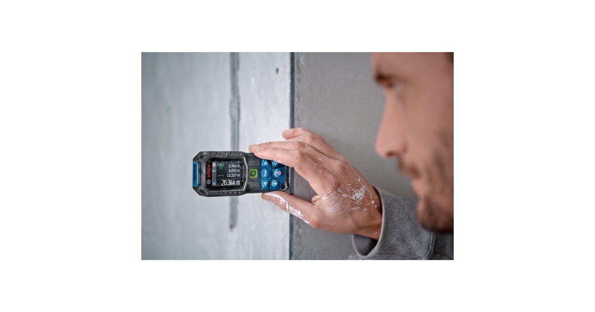 Bosch Laser-Entfernungsmesser GLM 50-27 CG Professional(blau/schwarz, Li-Ion-Akku 3,7V 1Ah, Reichweite 50m, grüne Laserlinie)
