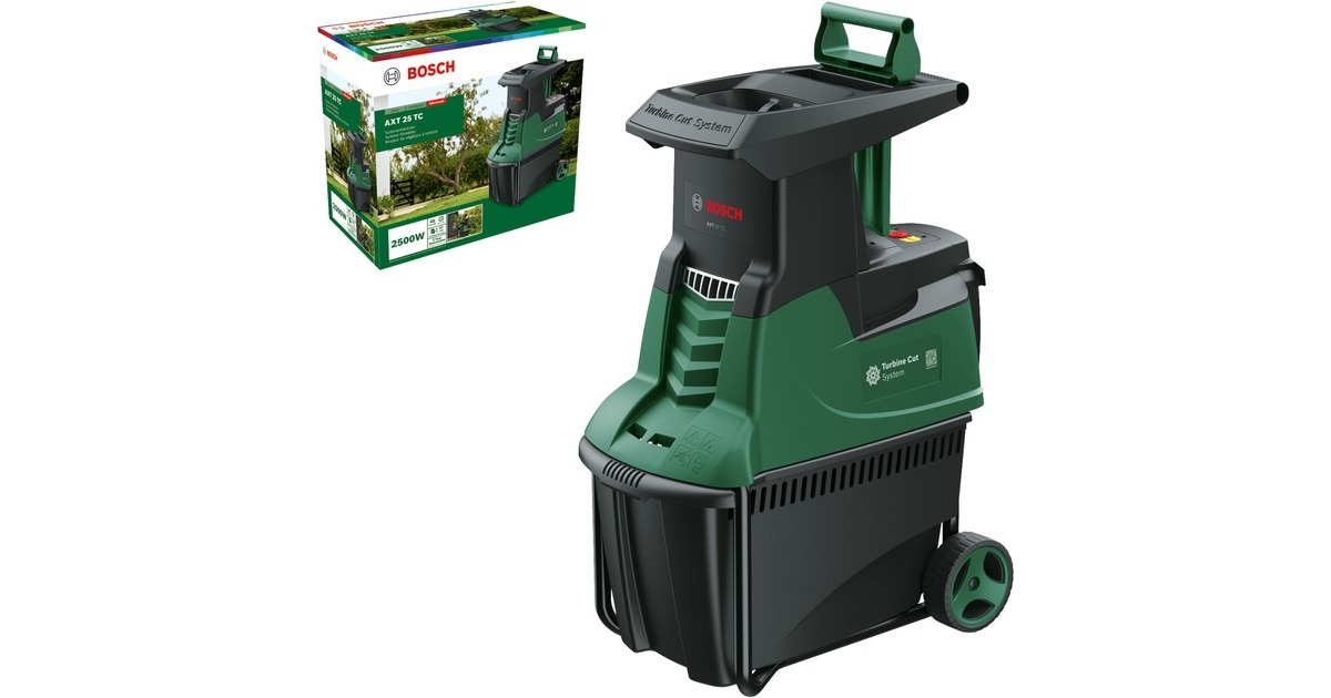 Bosch Leisehäcksler AXT 25 TC, Turbine-Cut(grün/schwarz, 2.500 Watt) Bosch Leisehäcksler AXT 25 TC, Turbine-Cut(grün/schwarz, 2.500 Watt)