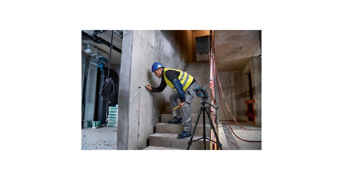 Bosch Linienlaser GLL 2-15 G Professional, Kreuzlinienlaser(blau/schwarz, grüne Laserlinien)