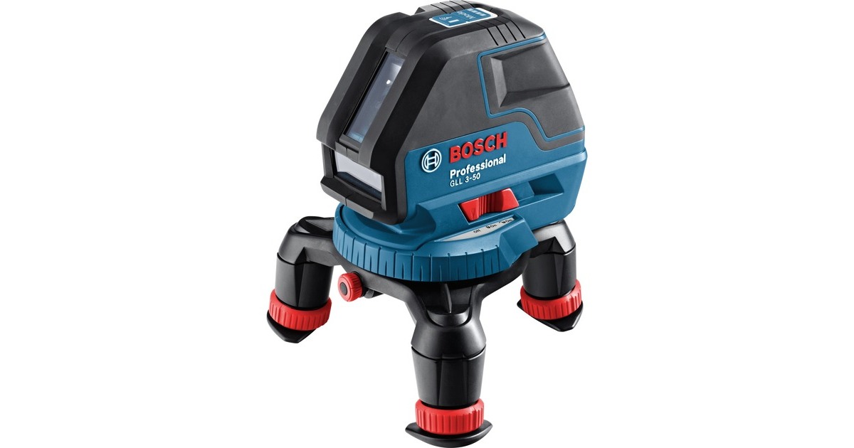 Bosch Linienlaser GLL 3-50 Professional, Kreuzlinienlaser(blau/schwarz, Laserzieltafel, Schutztasche)