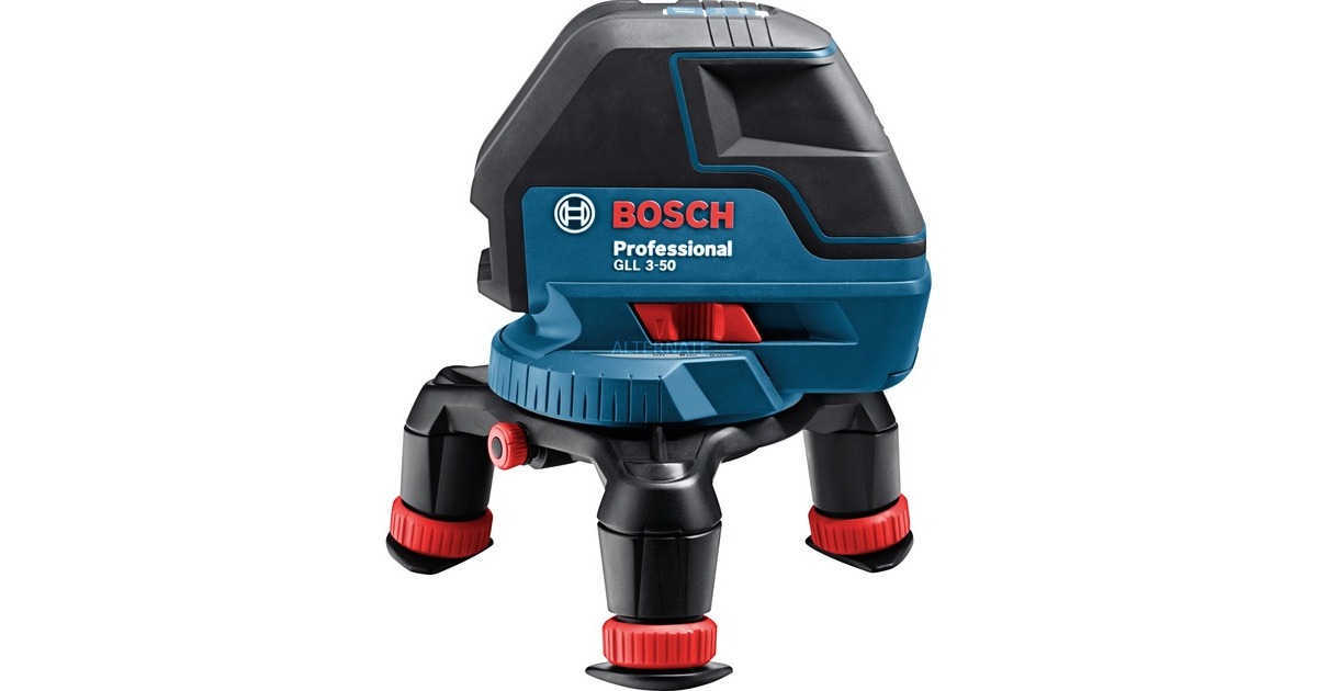 Bosch Linienlaser GLL 3-50 Professional, Kreuzlinienlaser(blau/schwarz, Laserzieltafel, Schutztasche)