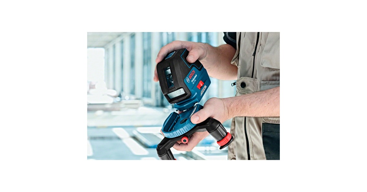 Bosch Linienlaser GLL 3-50 Professional, mit Empfänger, Kreuzlinienlaser(blau/schwarz, L-BOXX 136, rote Laserlinien)
