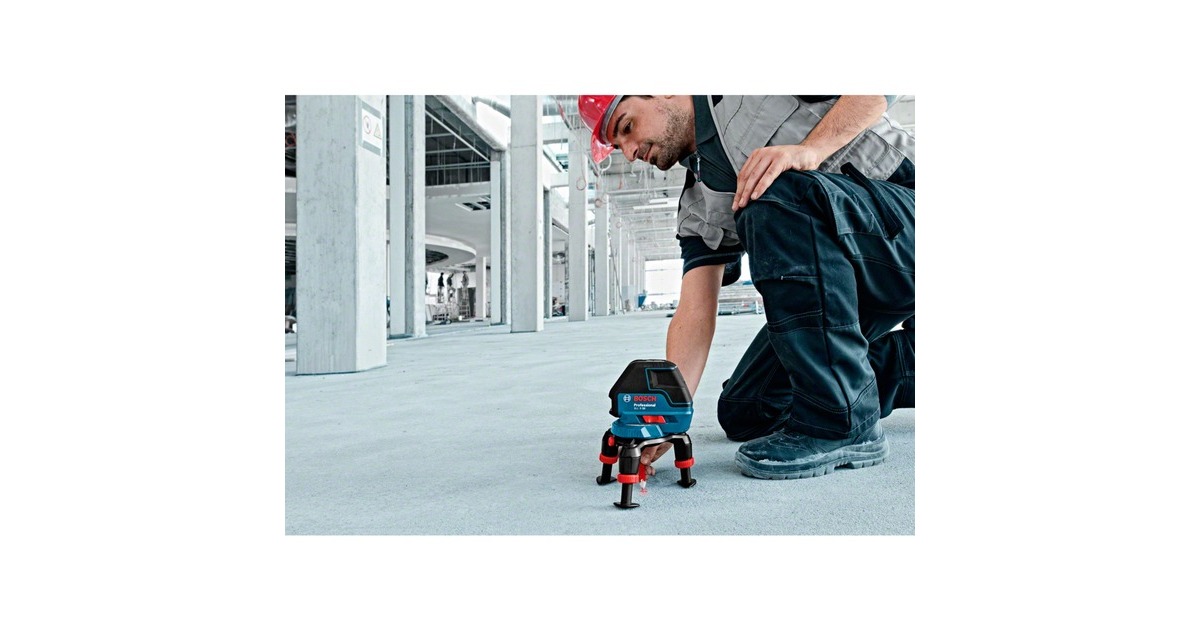 Bosch Linienlaser GLL 3-50 Professional, mit Empfänger, Kreuzlinienlaser(blau/schwarz, L-BOXX 136, rote Laserlinien)