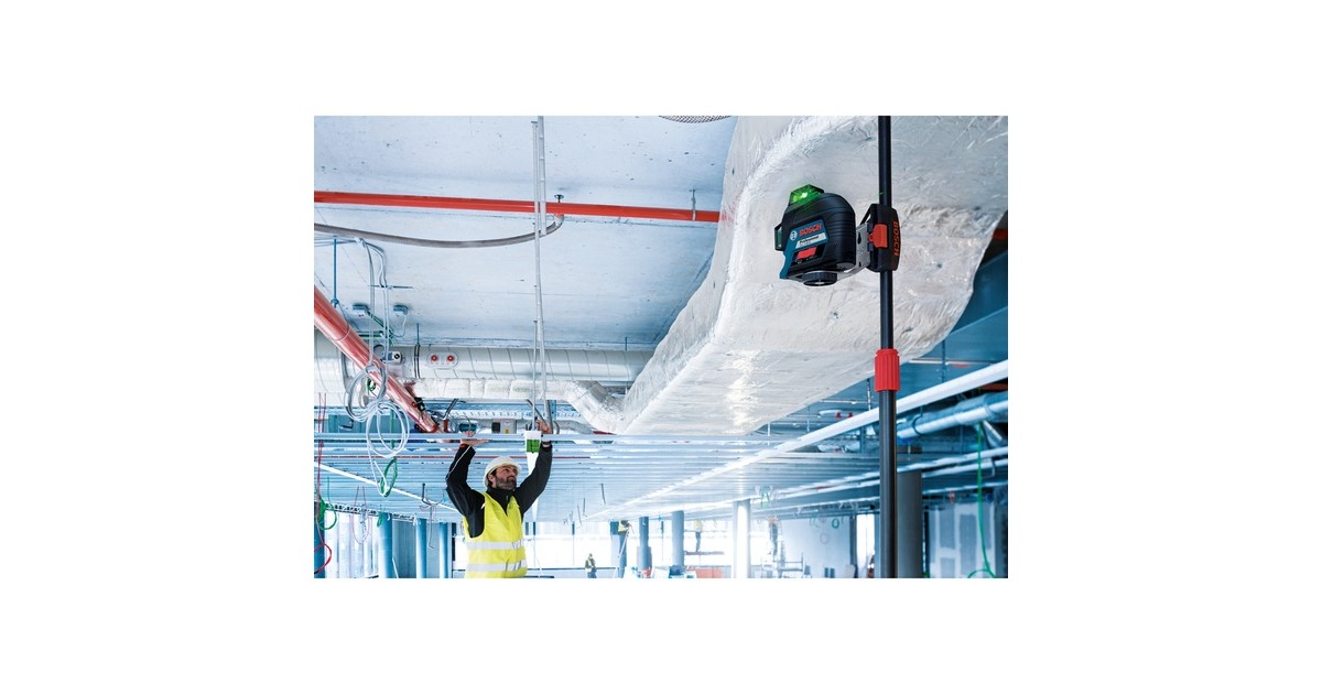 Bosch Linienlaser GLL 3-80 G Professional, Kreuzlinienlaser(blau/schwarz, Koffer, grüne Laserlinien)