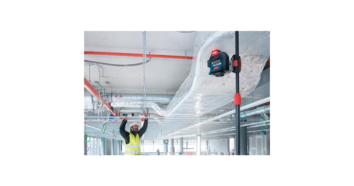 Bosch Linienlaser GLL 3-80 Professional, Kreuzlinienlaser(blau/schwarz, Koffer, rote Laserlinien)