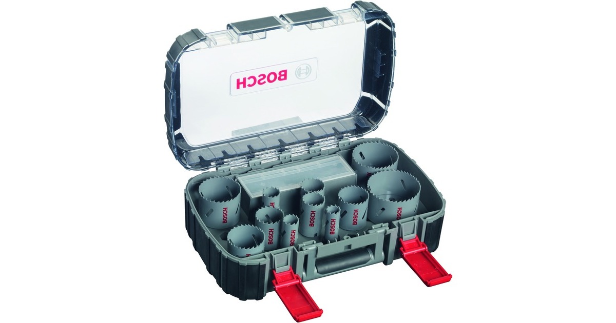 Bosch Lochsägen-Set HSS-Bimetall Universal, Ø 20-76mm, 17-teilig