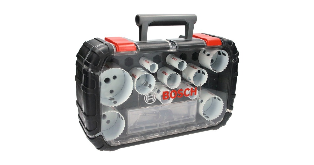 Bosch Lochsägen-Set Progressor for Wood & Metal, Ø 20-76mm, 14-teilig(mit Power Change Adapter, Koffer)