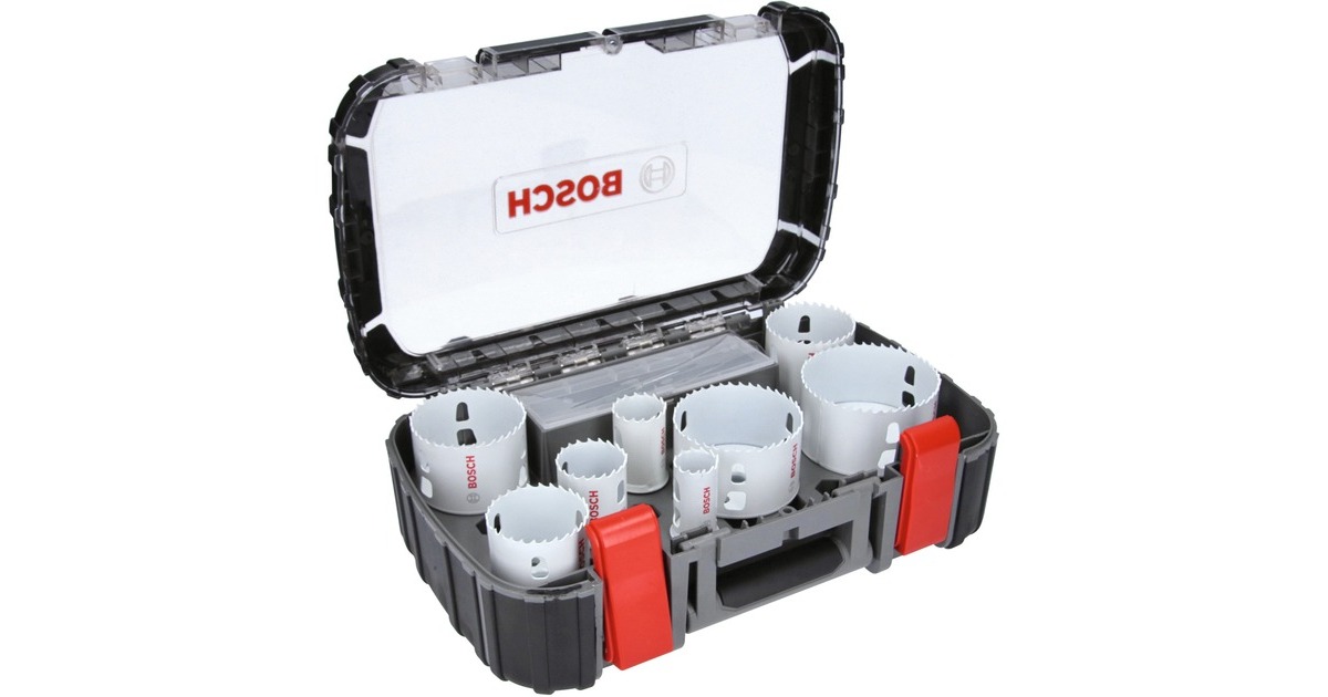 Bosch Lochsägen-Set Progressor for Wood & Metal, Ø 25-86mm, 11-teilig(mit Power Change Adapter, Koffer)