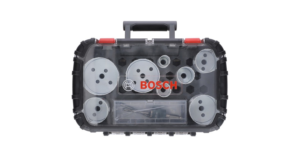 Bosch Lochsägen-Set Progressor for Wood & Metal, Ø 25-86mm, 11-teilig(mit Power Change Adapter, Koffer)