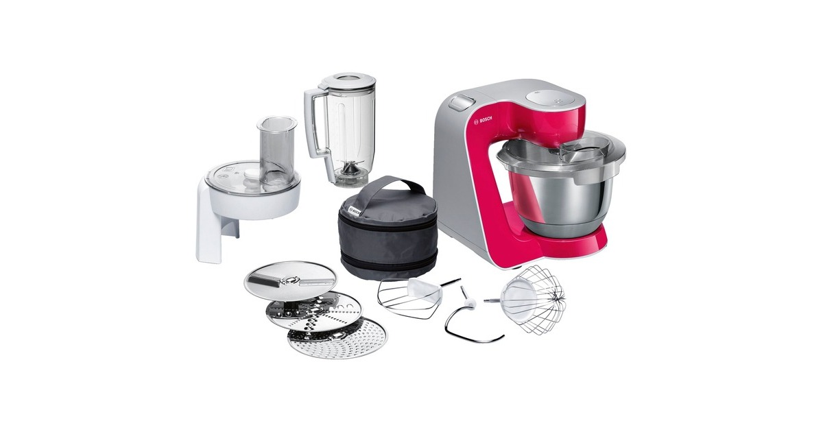 Bosch MUM58420 Küchenmaschine(pink/silber, 1.000 Watt, Serie 4)
