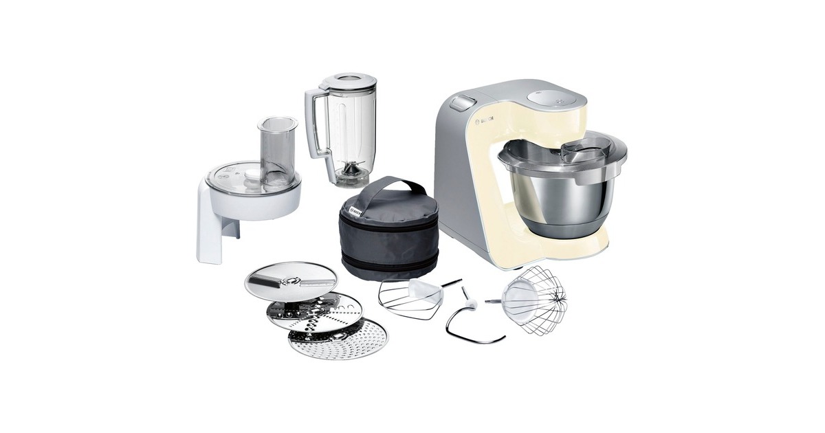 Bosch MUM58920 Küchenmaschine(creme/edelstahl, 1.000 Watt, Serie 4)