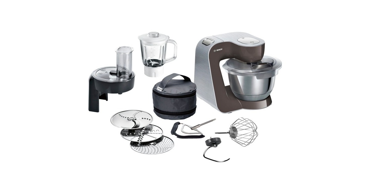 Bosch MUM58A20 Küchenmaschine(edelstahl/braun, 1.000 Watt, Serie 4)
