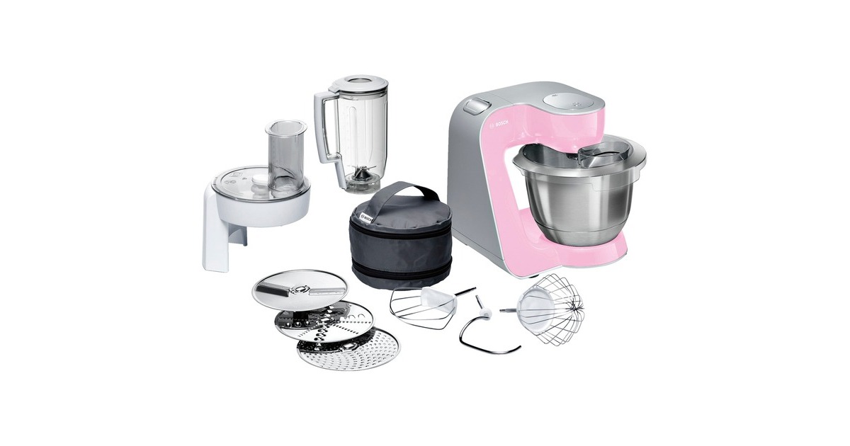 Bosch MUM58K20 Küchenmaschine(rosa/silber, 1.000 Watt, Serie 4)