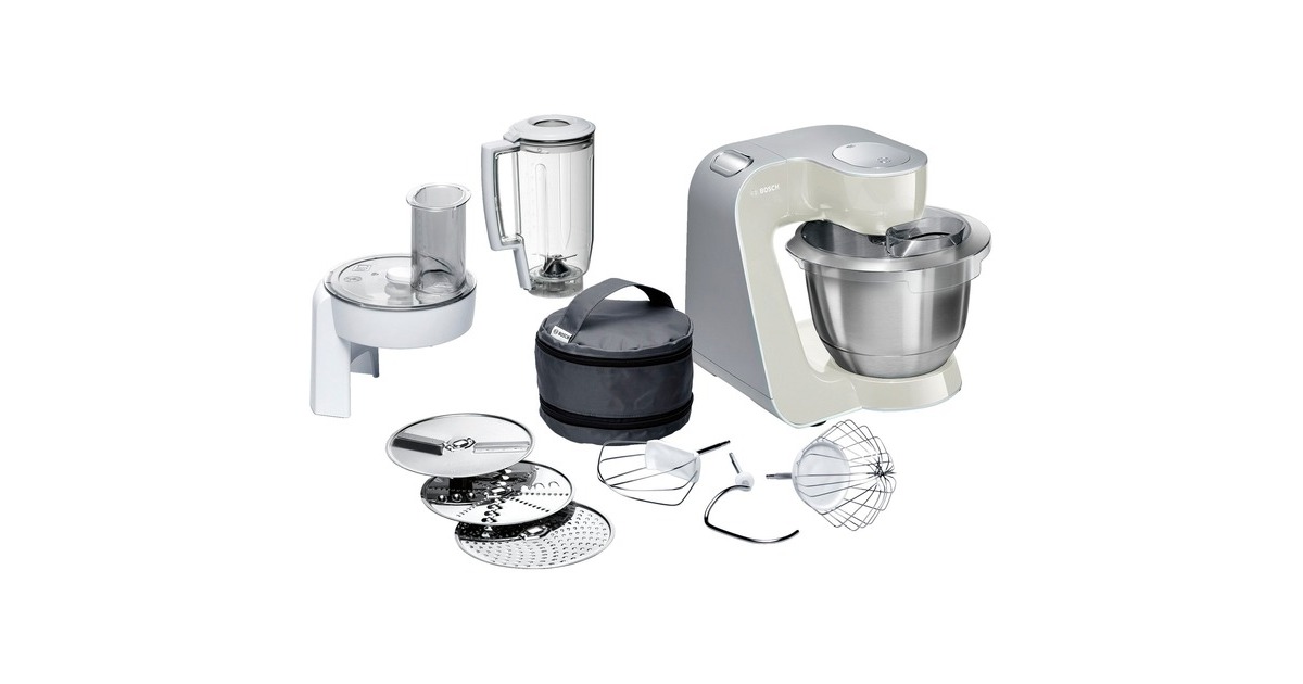 Bosch MUM58L20 CreationLine Küchenmaschine(silber/grau, 1.000 Watt, Serie 4)