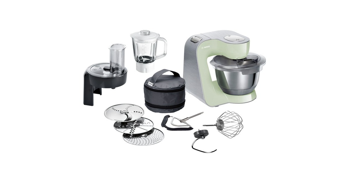 Bosch MUM58MG60 Creation Line Premium Küchenmaschine(mint/silber, 1.000 Watt, Serie 4)