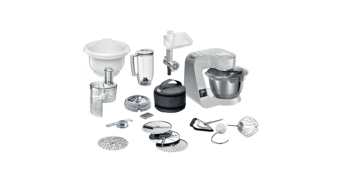 Bosch MUM5XL72 Küchenmaschine(grau/silber, 1.000 Watt, integrierte Waage, Serie 4)