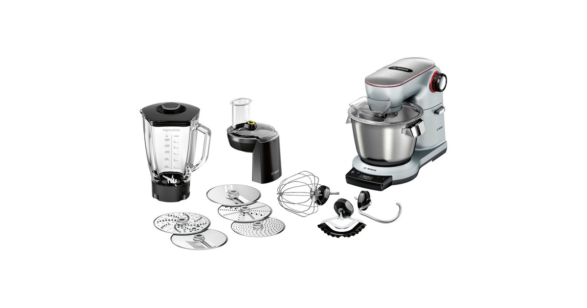 Bosch MUM9DT5S41 Küchenmaschine OptiMUM(silber, 1.600 Watt, Serie 8)