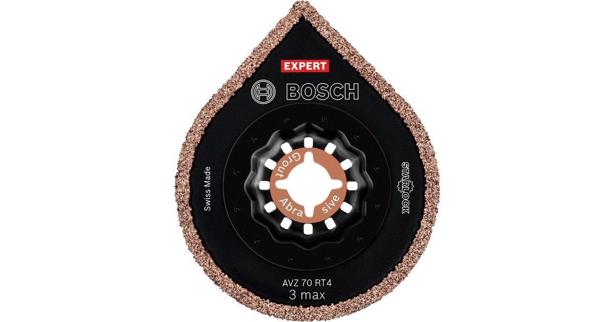 Bosch Mörtelentferner Expert AVZ 70 RT4 Grout + Abrasive, Ø 70mm, Sägeblatt(Carbide-RIFF, Schnittbreite 2,5mm)