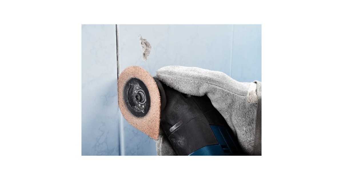 Bosch Mörtelentferner Expert AVZ 70 RT4 Grout + Abrasive, Ø 70mm, Sägeblatt(10 Stück, Carbide-RIFF, Schnittbreite 2,5mm)