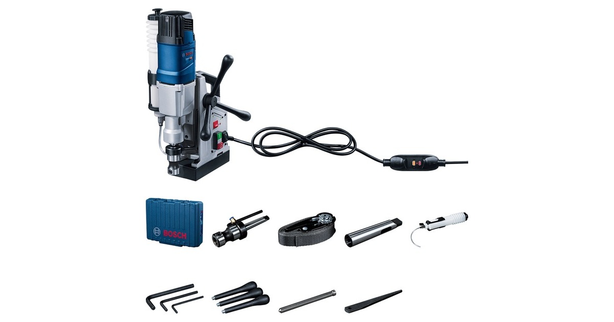 Bosch Magnet-Kernbohrmaschine GBM 50-2 Professional(blau, 1.200 Watt, Koffer)
