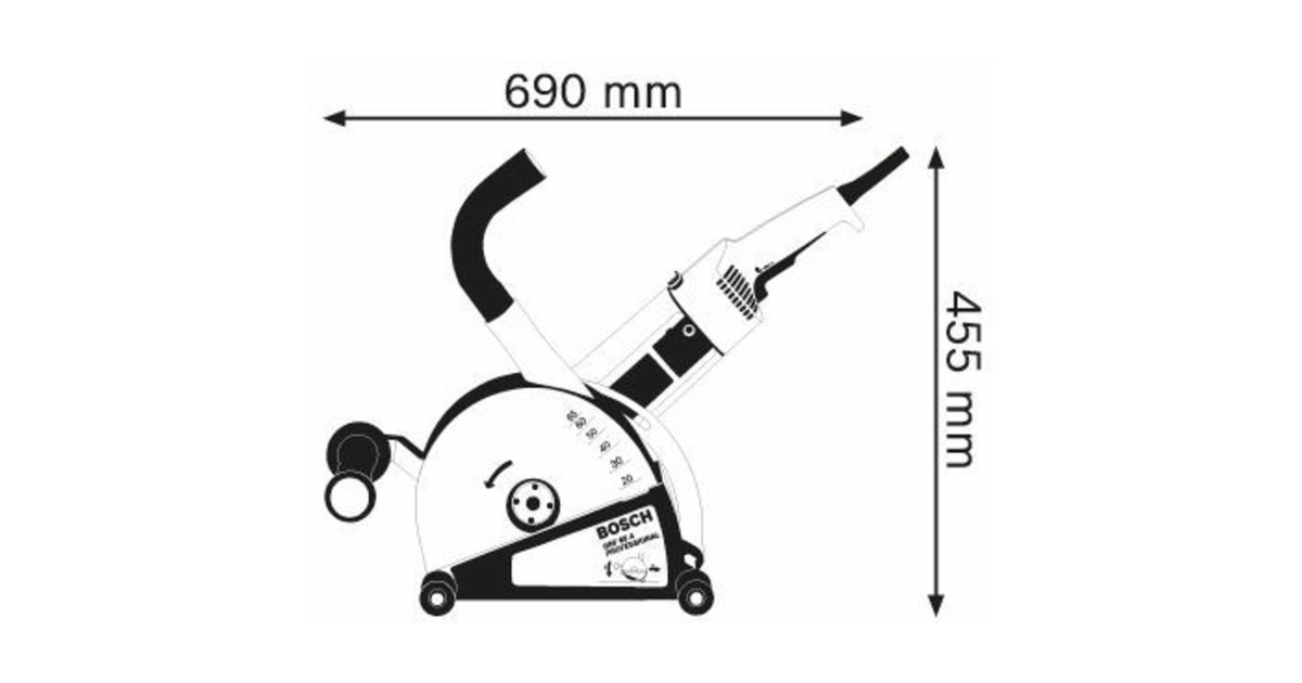 Bosch Mauer-Nutfräse GNF 65 A(blau, 2.400 Watt, Koffer)