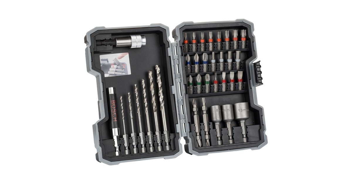 Bosch Metallbohrer-und Bit-Set Extra Hard, 35-teilig, Bohrer- & Bit-Satz