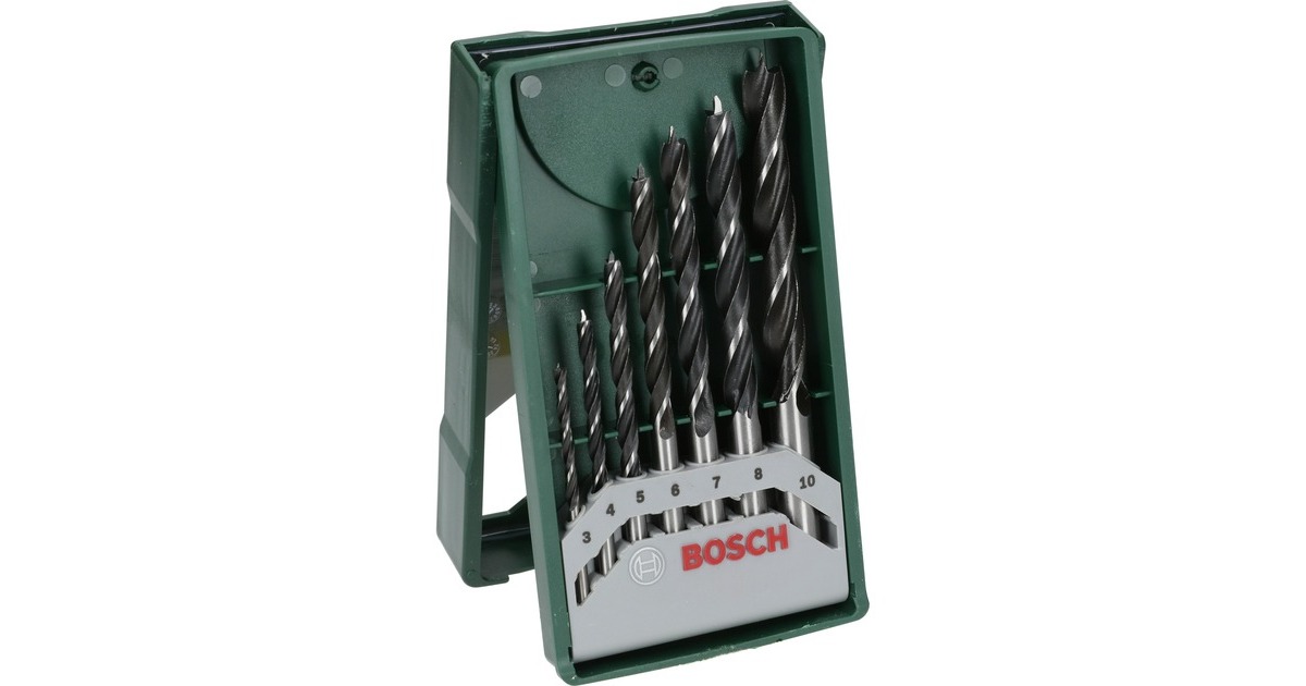 Bosch Mini X-Line Holzbohrer-Satz, 7-teilig(grün)