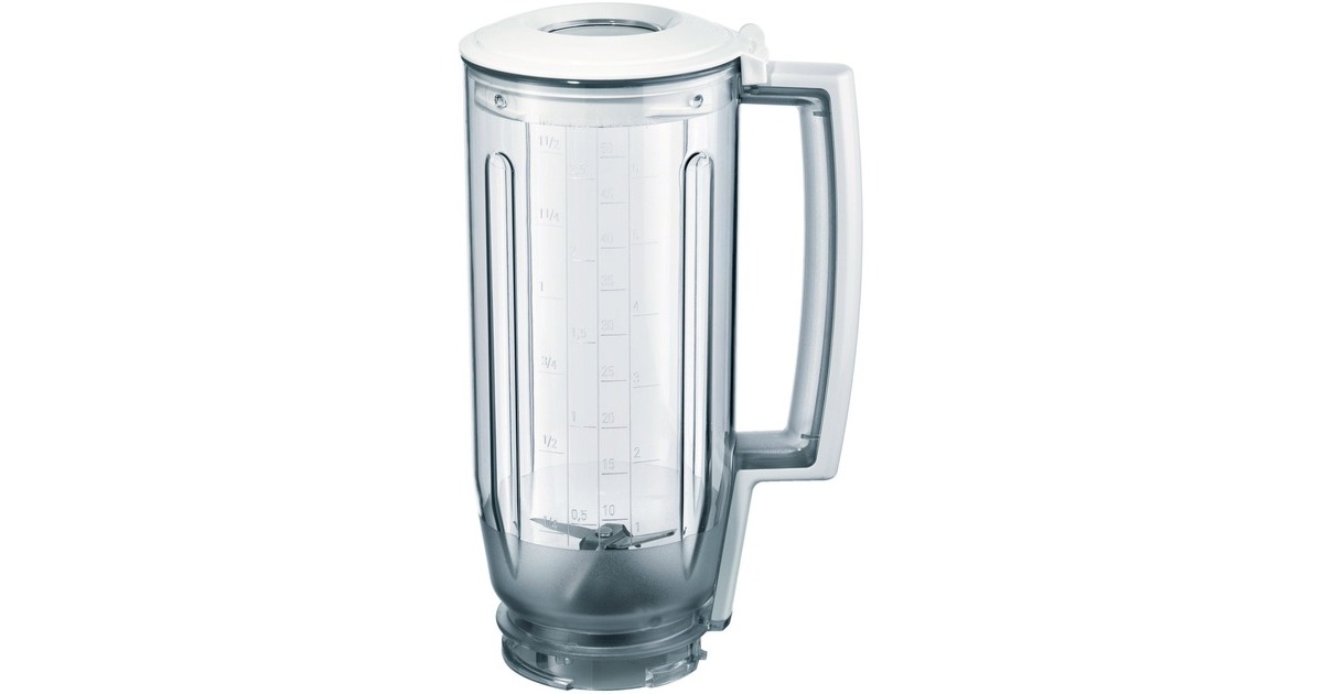 Bosch Mixeraufsatz MUZ6MX3, Kunststoff(transparent/weiß, 1,5 Liter, für Küchenmaschine MUM6)