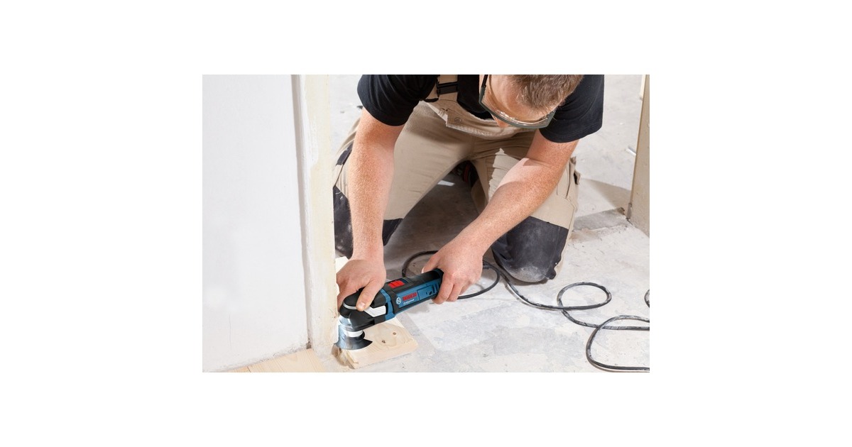 Bosch Multi-Cutter GOP 40-30 Professional, Multifunktions-Werkzeug(blau/schwarz, 400 Watt, L-BOXX, inkl. Zubehör)