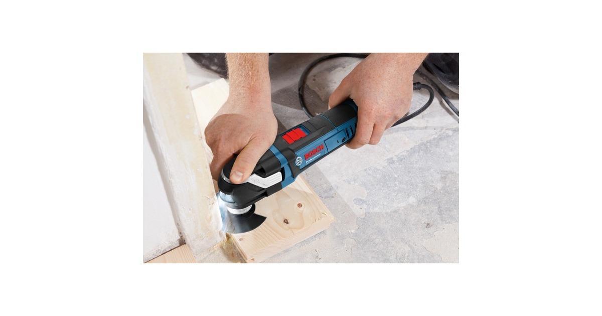 Bosch Multi-Cutter GOP 40-30 Professional, Multifunktions-Werkzeug(blau/schwarz, 400 Watt, L-BOXX, inkl. Zubehör)