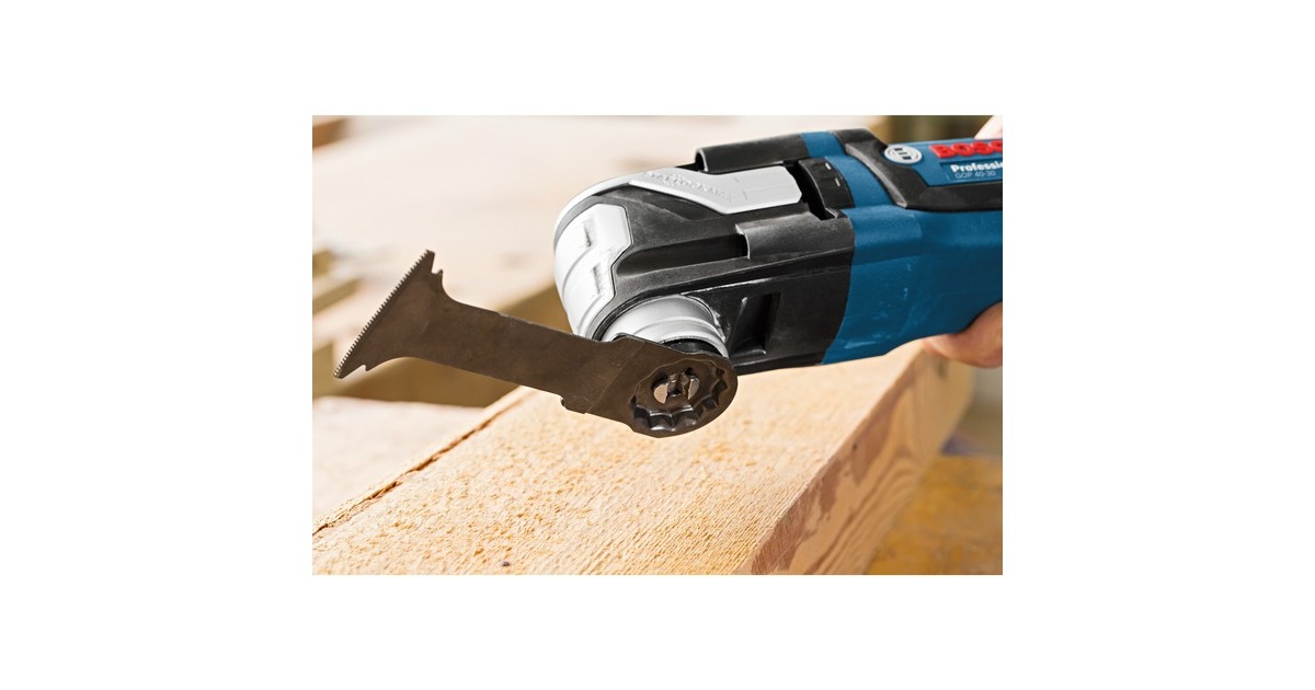 Bosch Multi-Cutter GOP 55-36 Professional, Multifunktions-Werkzeug(blau/schwarz, 550 Watt, L-BOXX, inkl. Zubehör)