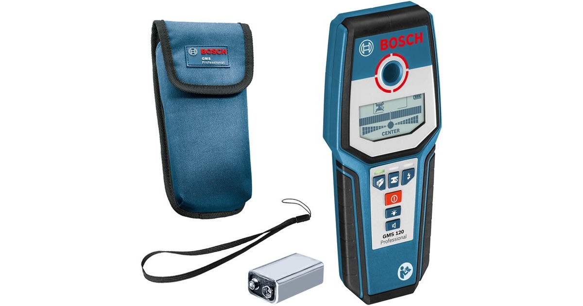 Bosch Multidetektor GMS 120 Professional, Ortungsgerät(blau/schwarz, Schutztasche)