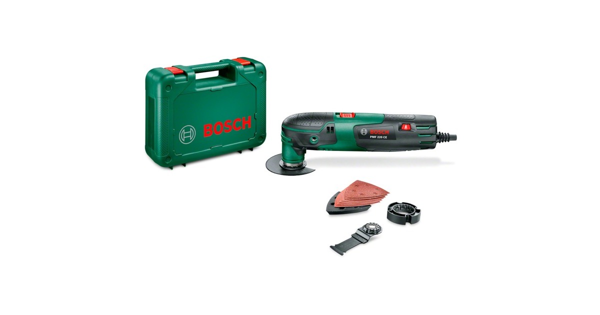 Bosch Multifunktions-Werkzeug PMF 220 CE(grün/schwarz, 220 Watt, inkl. Zubehör Set klein) Bosch Multifunktions-Werkzeug PMF 220 CE(grün/schwarz, 220 Watt, inkl. Zubehör Set klein)