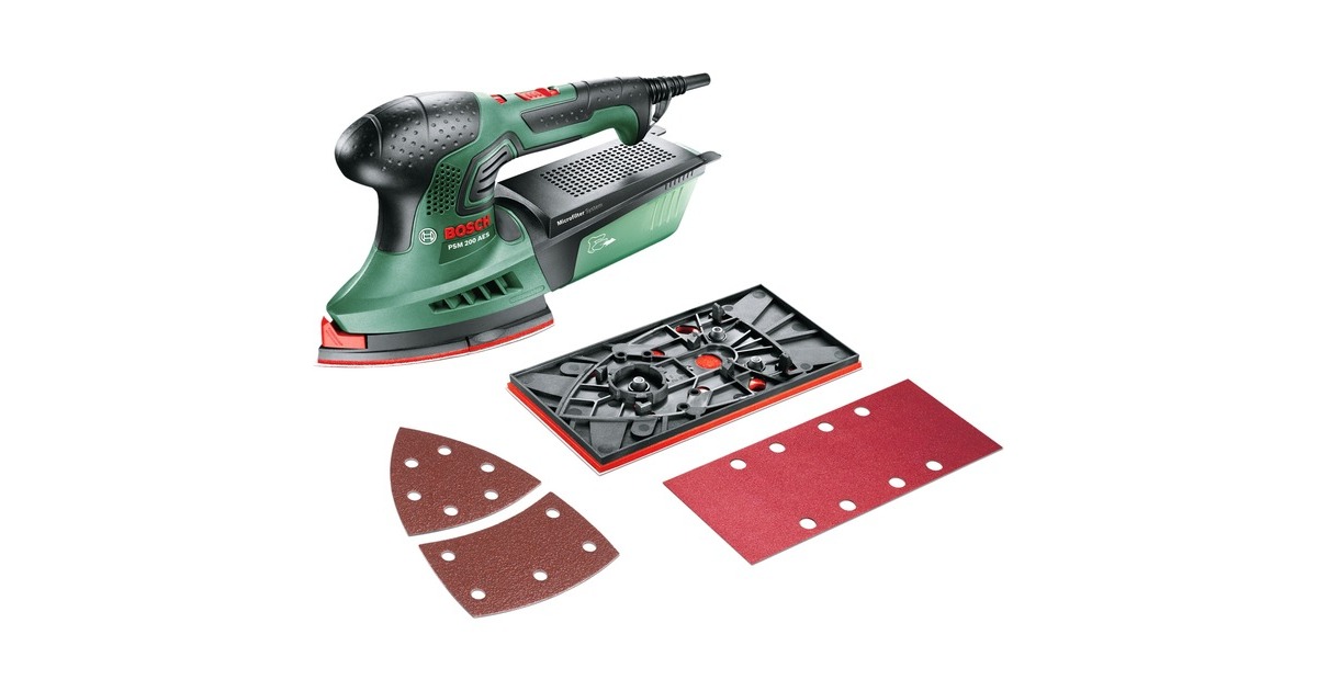 Bosch Multischleifer PSM 200 AES(grün/schwarz, 200 Watt, Koffer) Bosch Multischleifer PSM 200 AES(grün/schwarz, 200 Watt, Koffer)
