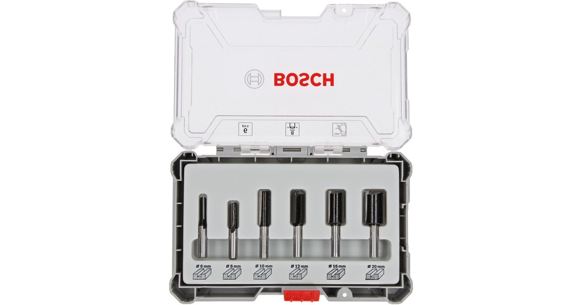 Bosch Nutfräser-Set, 6-teilig(8mm-Schaft)