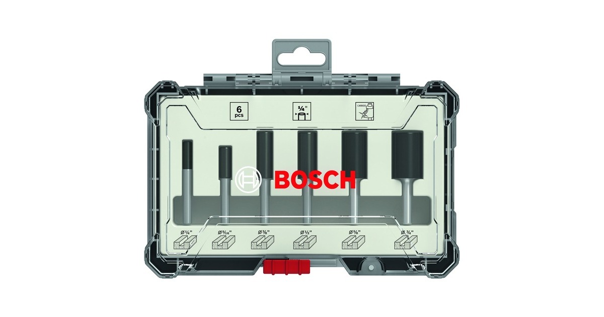 Bosch Nutfräser-Set, 6-teilig(1/4"-Schaft)