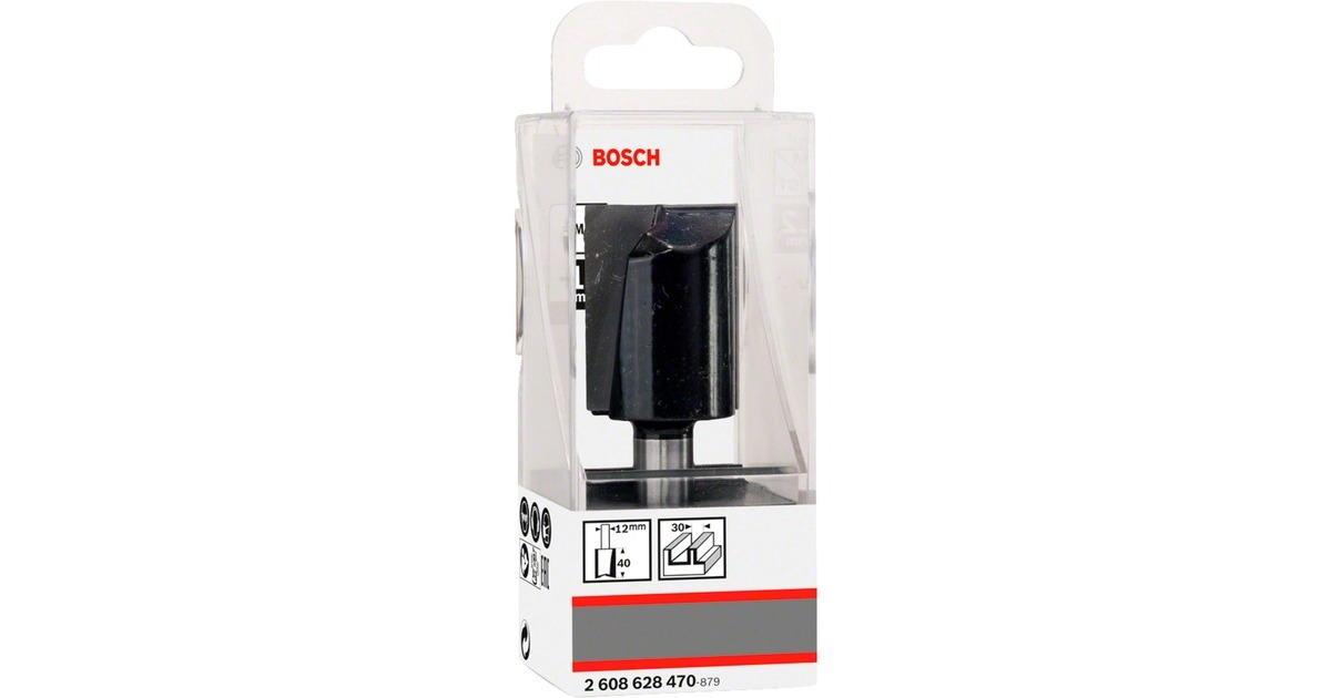 Bosch Nutfräser Standard for Wood, Ø 30mm, Arbeitslänge 40mm(Schaft Ø 12mm, zweischneidig)