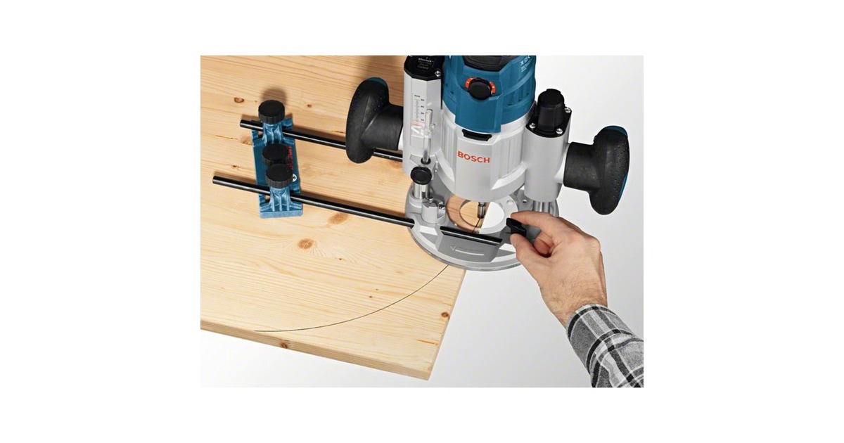 Bosch Oberfräsenzirkel OFZ Professional, Führung(blau, für Oberfräsen GOF / GMF)