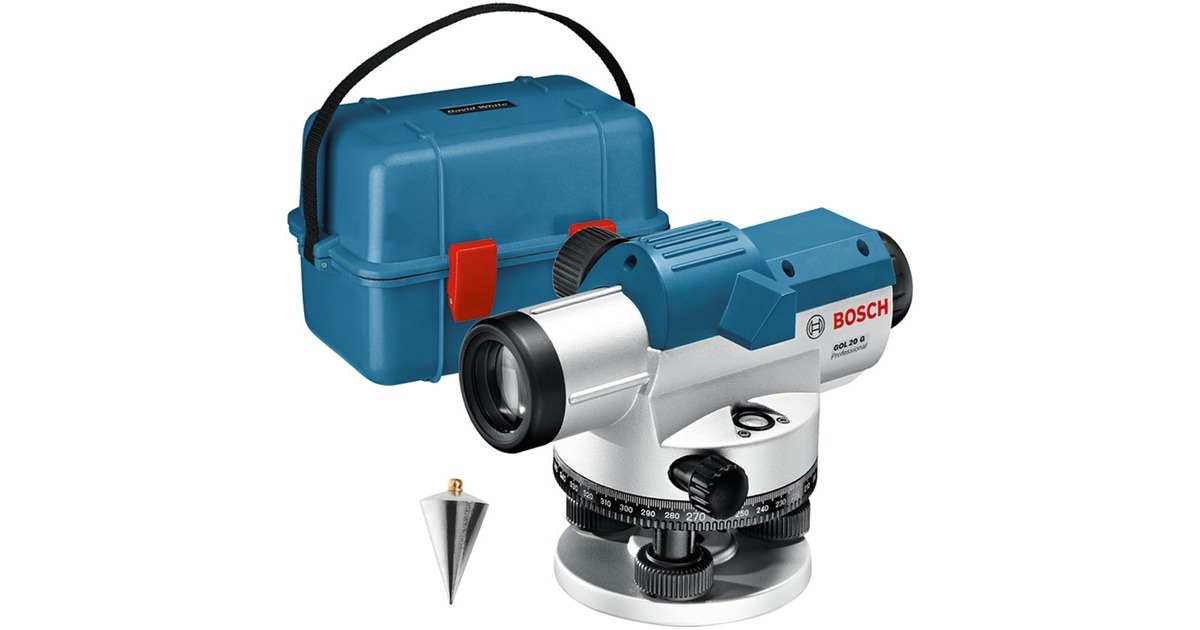 Bosch Optisches Nivelliergerät GOL 20 G Professional(blau, Koffer, Maßeinheit 400 Gon)